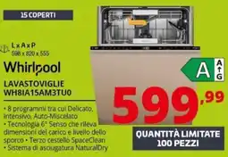 Comet Whirlpool lavastoviglie WH8IA15AM3TU0 offerta