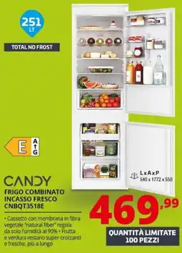 Comet Candy frigo combinato incasso fresco offerta