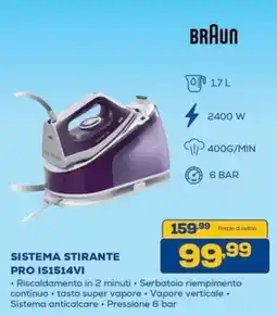 Euronics Bruno Braun Sistema stirante Pro IS1514VI offerta