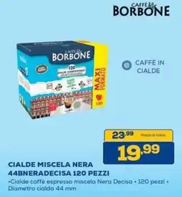 Euronics Bruno Caffè Borbone Cialde Miscela Nera offerta
