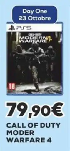 Euronics Call of Duty Modern Warfare 4 offerta