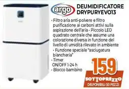Expert Argo deumidificatore drypuryevo13 offerta
