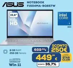 Euronics Tufano ASUS Notebook F1504MA-BQ657W offerta