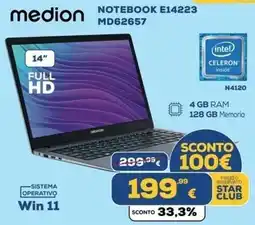 Euronics Tufano Medion Notebook E14223 offerta