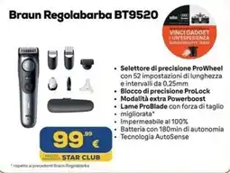 Euronics Tufano Braun Regolabarba BT9520 offerta