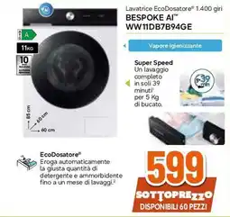 Expert Lavatrice EcoDosatore AI BESPOKE offerta