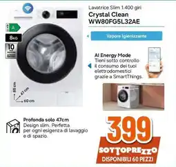 Expert Lavatrice Slim 1.400 giri Crystal Clean offerta