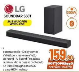 Expert LG Soundbar S60T offerta