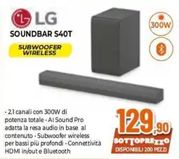 Expert LG Soundbar S40T offerta