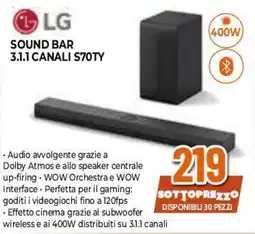 Expert LG Sound Bar 3.1.1 Canali S70TY offerta