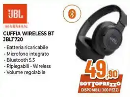 Expert Cuffia wireless BT JBLT720 offerta