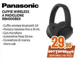 Expert Panasonic cuffie wireless a padiglione offerta