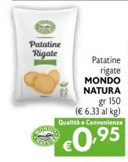 Maxi Family Patatine Rigate Mondo Natura offerta