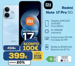 Euronics Tufano Redmi Note 17 Pro 5G offerta