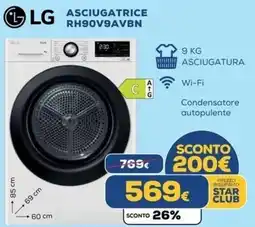 Euronics Tufano Asciugatrice LG offerta