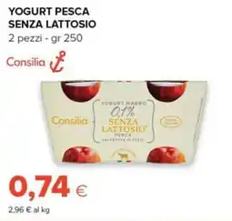 Oasi Yogurt pesca senza lattosio Consilia offerta