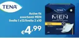 SuperW Tena Active fit assorbenti Men offerta