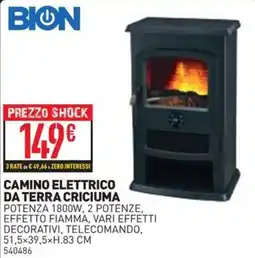 Ottimax Camino elettrico da terra Criciuma offerta