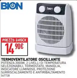 Ottimax Termoventilatore oscillante Bion offerta