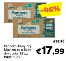 Unes Pannolini Baby-dry PAMPERS offerta