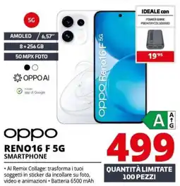 Comet Oppo Reno16 F 5G Smartphone offerta