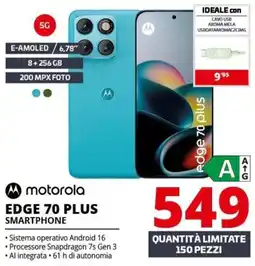 Comet motorola edge 70 plus smartphone offerta