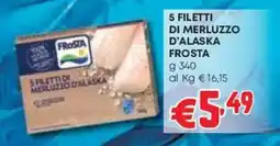 Pam 5 filetti di merluzzo d'alaska Frosta offerta