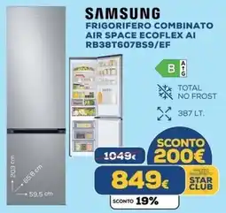 Euronics Tufano Samsung frigorifero combinato air space ecoflex ai offerta