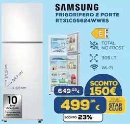 Euronics Tufano Samsung frigorifero 2 porte offerta