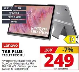 Comet Lenovo Tab Plus offerta