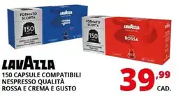 Comet Lavazza capsule compatibili Nespresso qualità Rossa e Crema e Gusto offerta