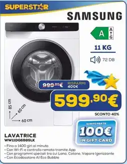 Euronics Samsung lavatrice offerta