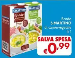 Maxi Supermercati Brodo S.MARTINO di carne/vegetale offerta