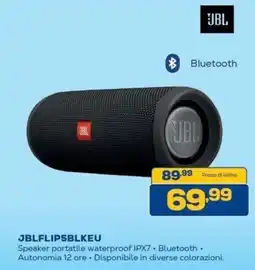 Euronics Bruno JBL Speaker portatile waterproof IPX7 offerta