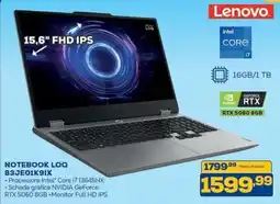 Euronics Bruno Lenovo Notebook LOQ 83JE01K9IX offerta