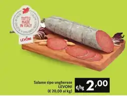 SuperW Salame tipo ungherese Levoni offerta