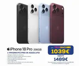 Euronics iPhone 18 Pro 256GB offerta
