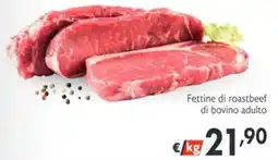 SuperW Fettine di roastbeef di bovino adulto offerta
