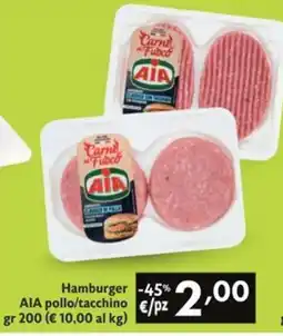 SuperW Hamburger AIA pollo/tacchino offerta