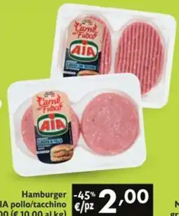 SuperW Hamburger AIA pollo/tacchino offerta