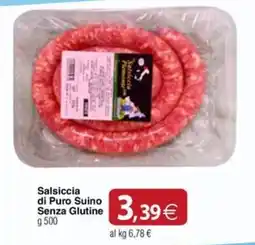 Docks Cash&Carry Salsiccia di Puro Suino Senza Glutine offerta