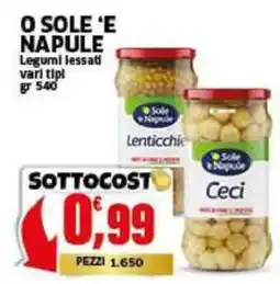 Mercati Alimentari O Sole 'e Napule legumi lessati offerta