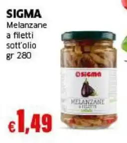 Mercati Alimentari Sigma melanzane a filetti offerta