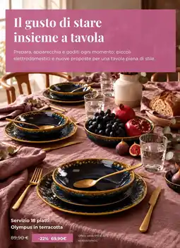 Kasanova Servizio 18 piatti Olympus in terracotta offerta