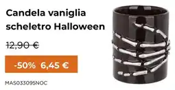 Kasanova Candela vaniglia scheletro Halloween offerta