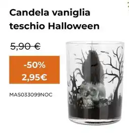 Kasanova Candela vaniglia teschio Halloween offerta