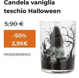 Kasanova Candela vaniglia teschio Halloween offerta