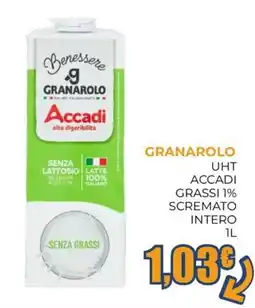 Moderna Granarolo UHT Accadi Grassi 1% Screamato Intero offerta
