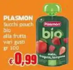 Mercati Alimentari Plasmor succhi pouch bio alla frutta offerta