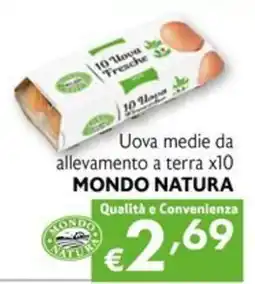 Eurospesa Uova medie da allevamento a terra MONDO NATURA offerta